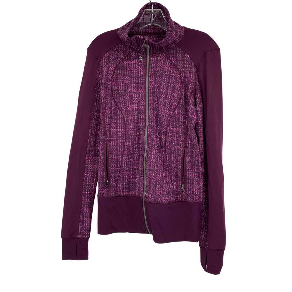 Lululemon Athletica Purple Sweatshirt Full Zip High Neck Long Sleeve